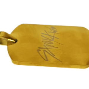 Dije Dorado De Acero Para Collar Grabado A Laser Stray Kids