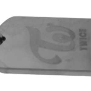 Dije De Acero Para Collar Grabado A Laser Twice