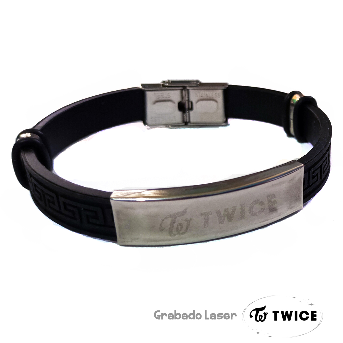 pulsera manilla twice gravado a laser