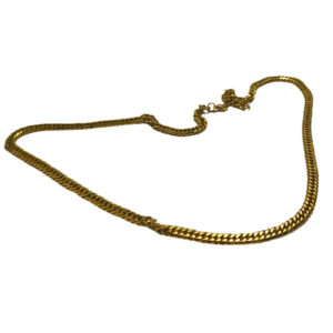 Cadena Dorada Para Collar Eslabones Cubanos 90cm Largo Joyas