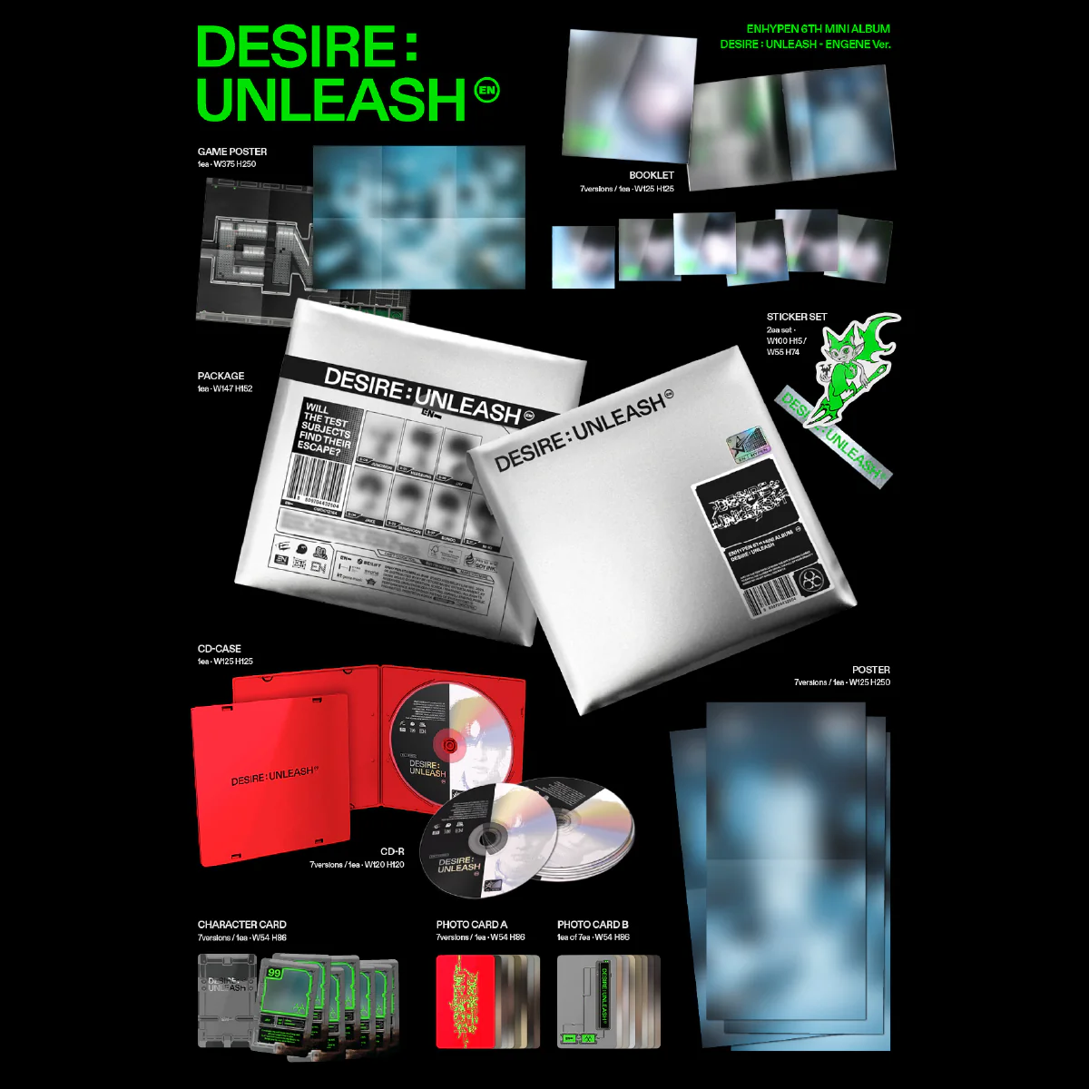 Enhypen Desire Unleash Engene Ver. Álbum