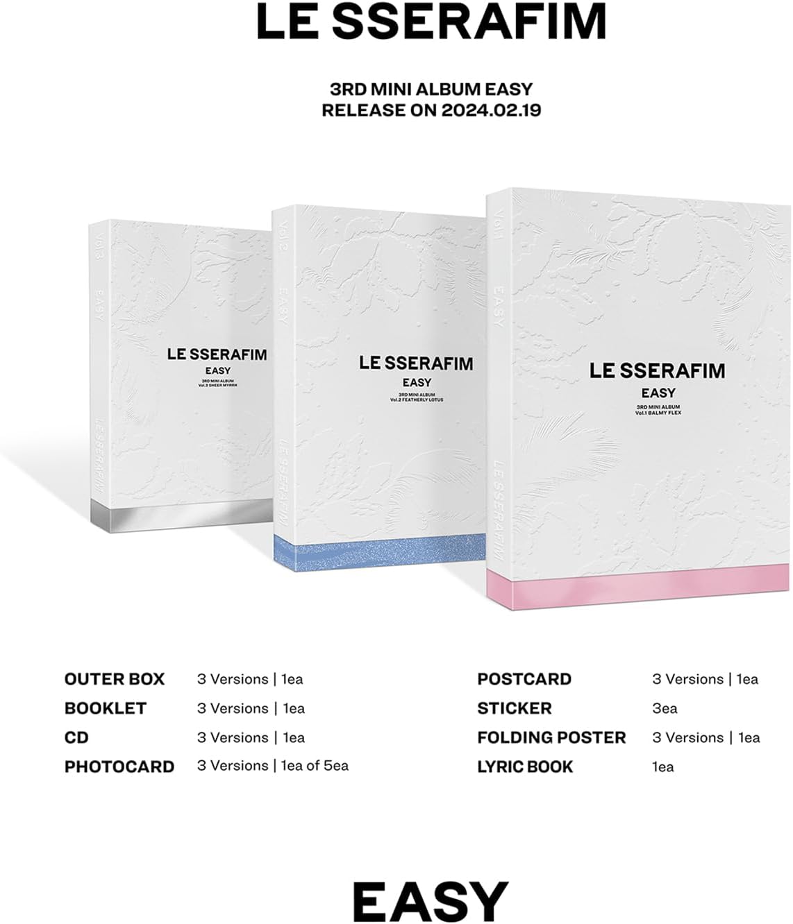 Le Sserafim Mini Album Easy Álbum Original + Regalo