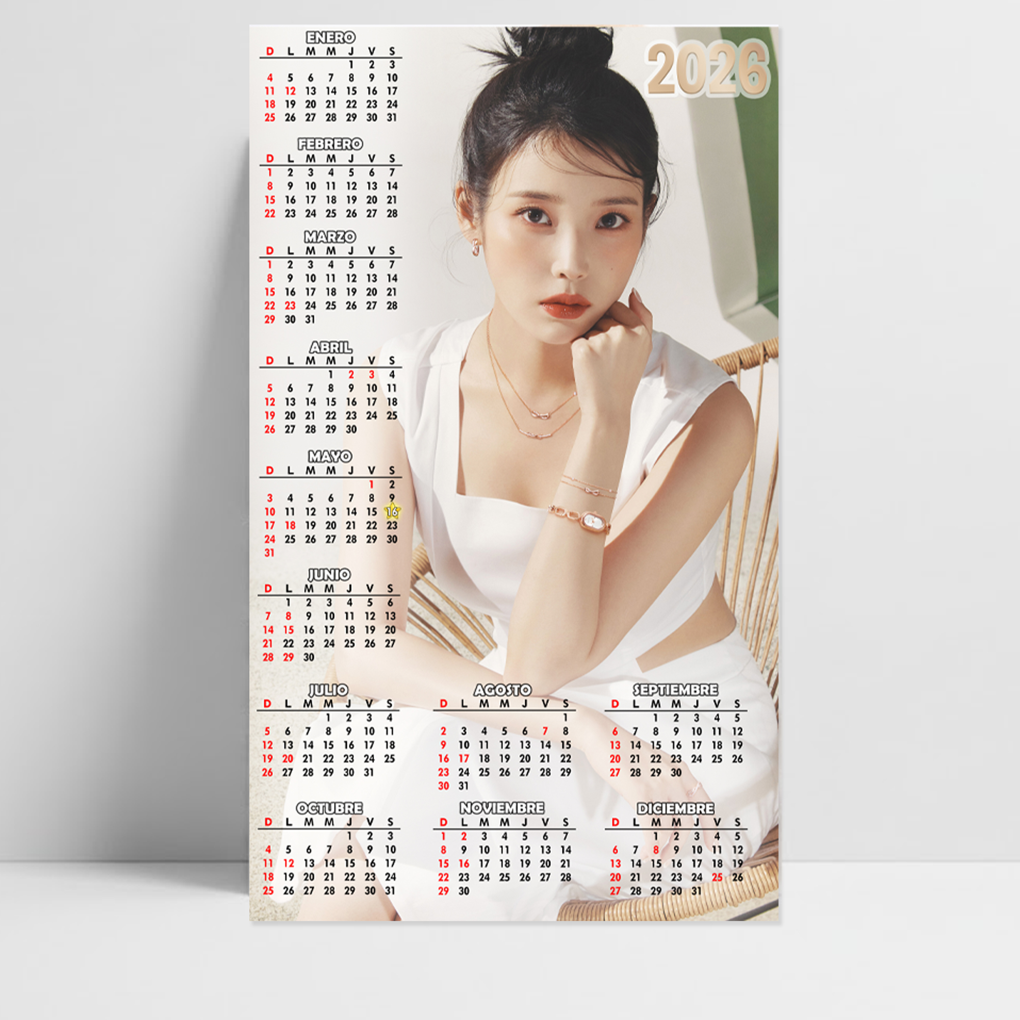 ALMANAQUE CALENDARIO 2026 IU KPOP 2