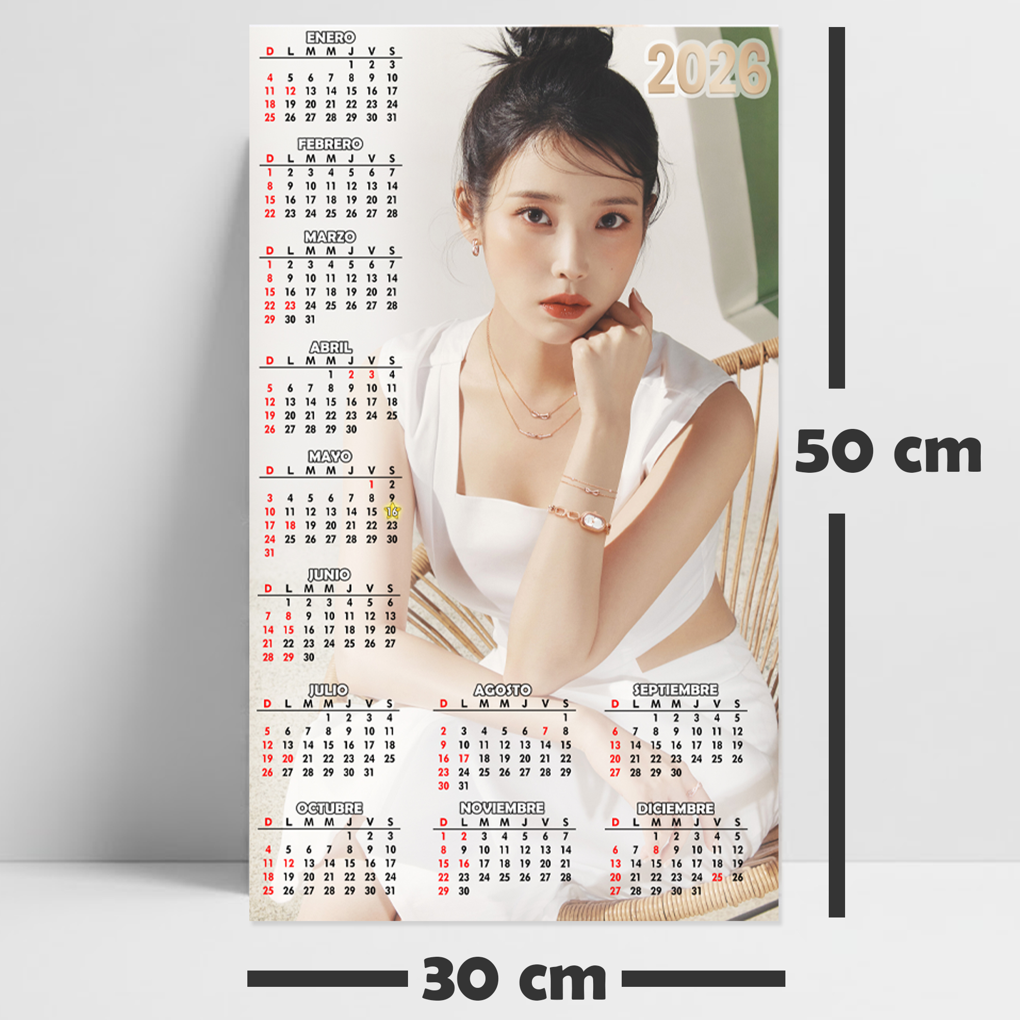 ALMANAQUE CALENDARIO 2026 IU KPOP 3