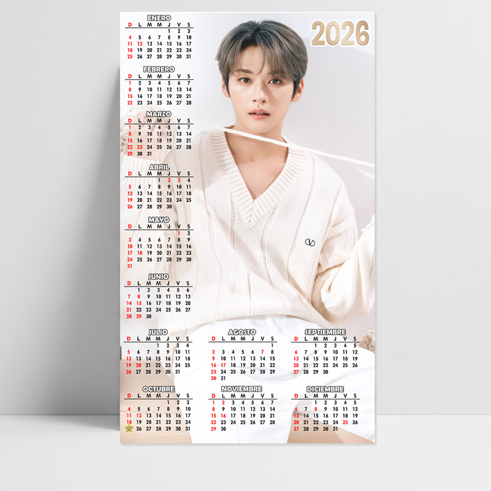 ALMANAQUE CALENDARIO 2026 LEE KNOW STRAY KIDS 2